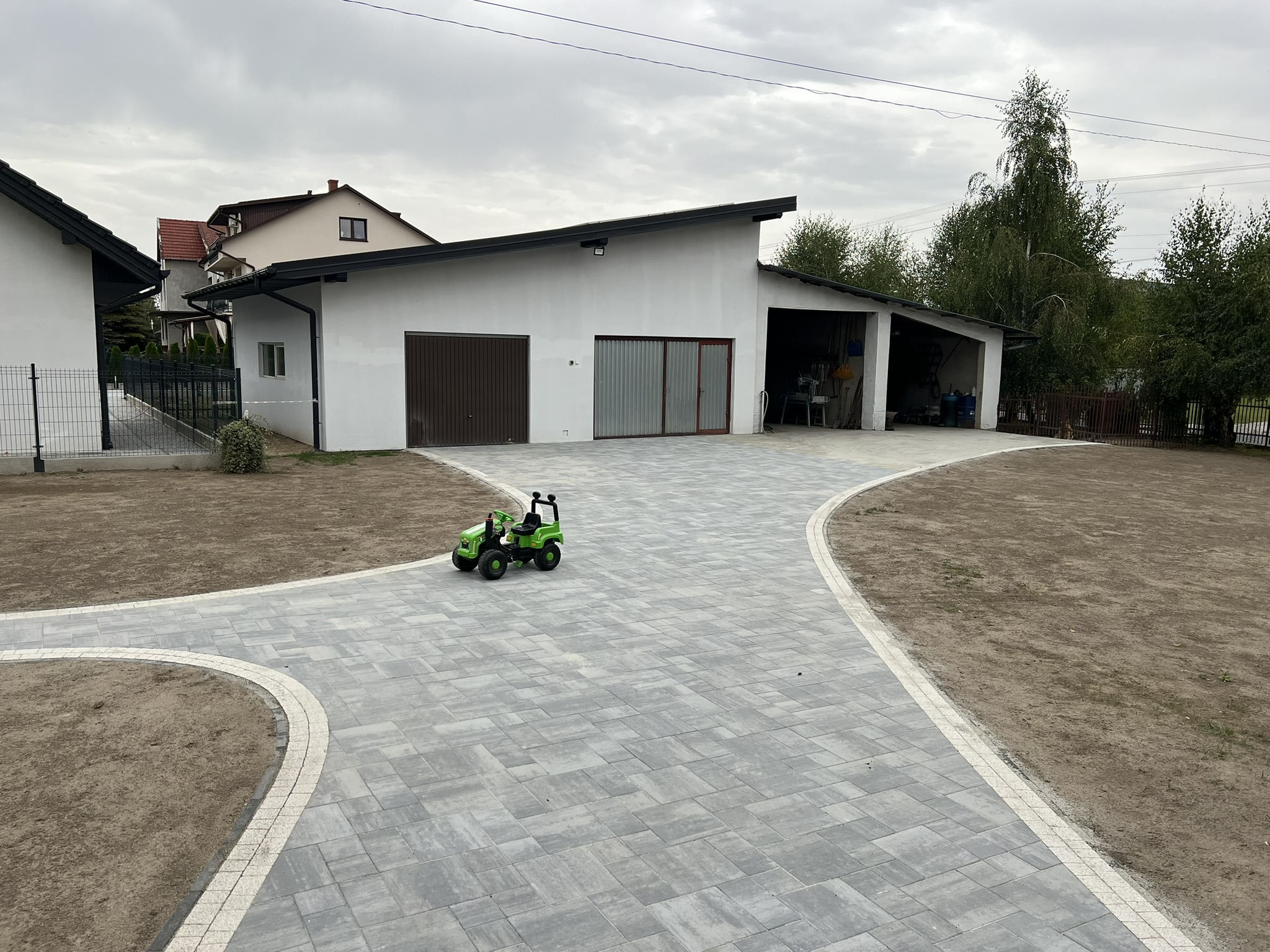 Ułożona kostka brukowa